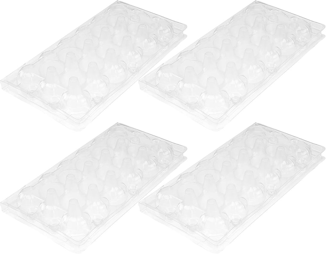 HEMOTON 50 Stücke 18 Gitter Wachtelei Aufbewahrungsbox Transparent Ei Spender Halter Fall Kühlschran