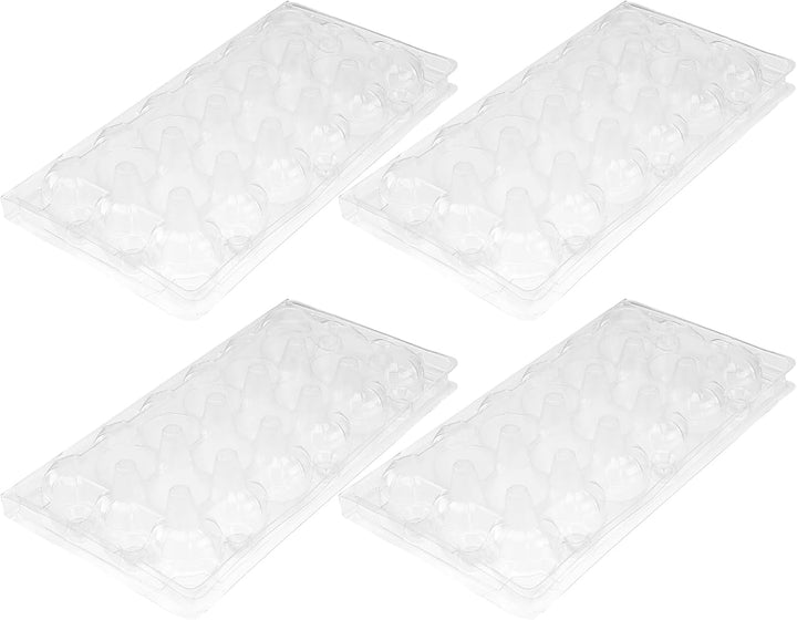 HEMOTON 50 Stücke 18 Gitter Wachtelei Aufbewahrungsbox Transparent Ei Spender Halter Fall Kühlschran