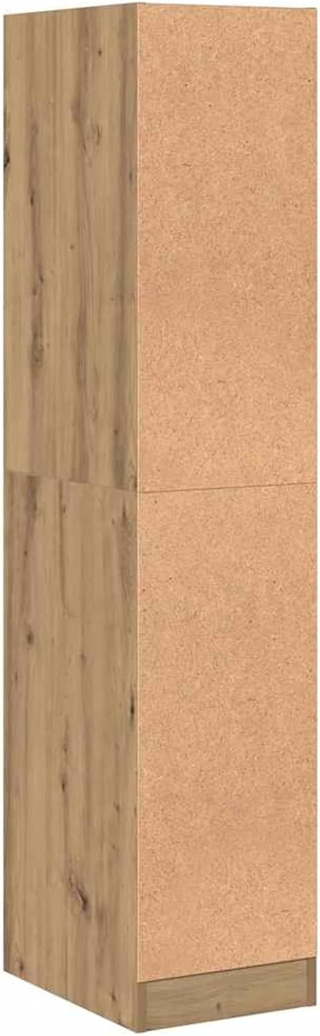 Homgoday Apothekerschrank Artisian Eiche Holzwerkstoff 4 Schubladen 30x41x144,5 cm - Dekorativ & Pra
