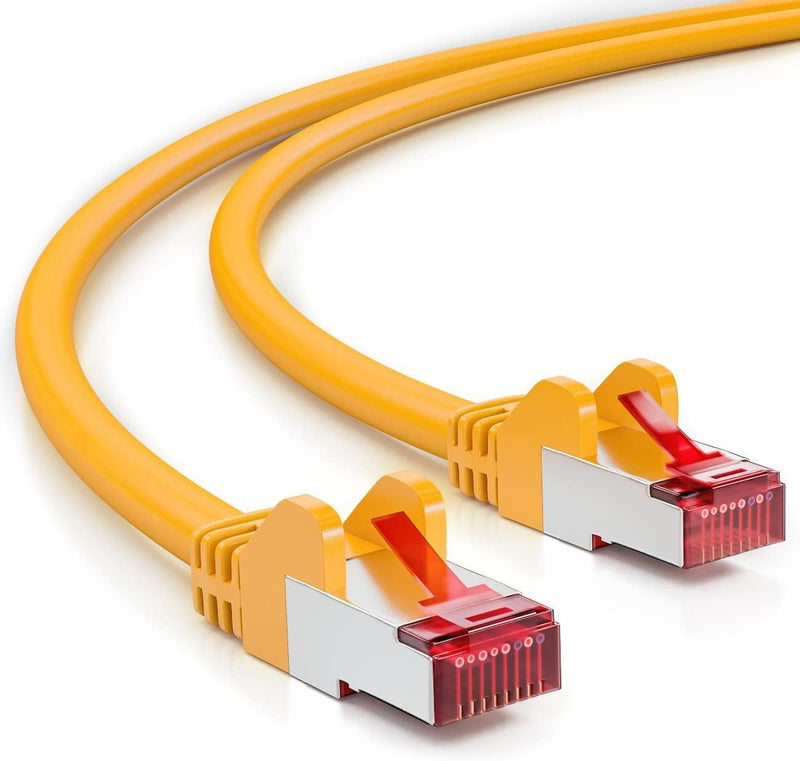 deleyCON 50m CAT6 Patchkabel S/FTP PIMF Schirmung CAT-6 RJ45 Netzwerkkabel Ethernetkabel LAN DSL Swi