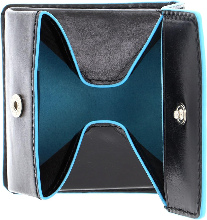 Piquadro PU2634B2 Geldbörse, Kollektion Blau Square, Schwarz, 8 cm