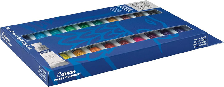Winsor & Newton 390665 Cotman Aquarellfarbenset, ausgezeichnete Transparenz, Farbkraft und Verarbeit