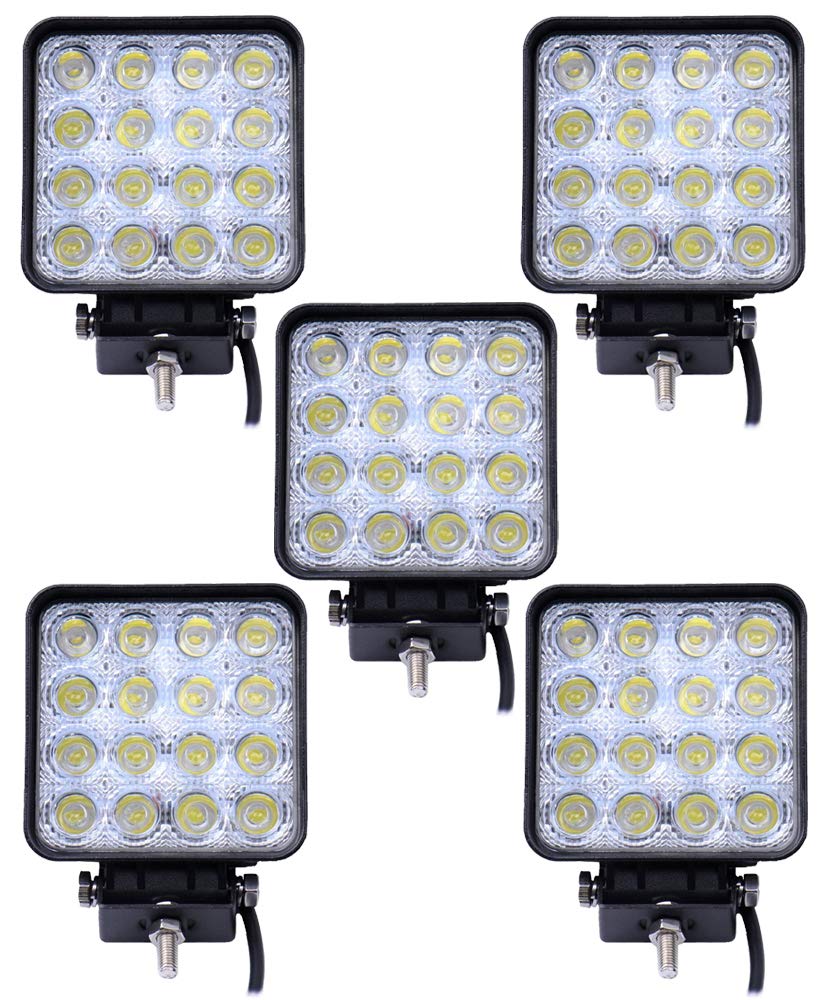 Greenmigo 5x 48W Led Scheinwerfer Offroad Lampe Flood Arbeitsscheinwerfer LED Arbeitslicht 12V 24V Z