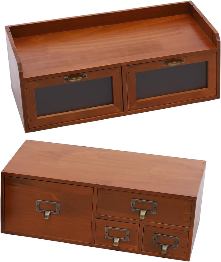 Mini Kommode mit 6 Schubladen, Vintage Schubladenbox Holz Apothekerschrank Organizer Desktop Storage