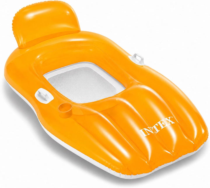 Schwimmsessel Matratzenstuhl Luftmatratze Schwimmliege 188x71cm Orange