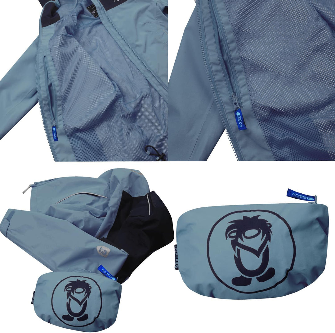 Trollkids Bergen Regenjacke 116 Stahlblau/Schwarz/Mango, 116 Stahlblau/Schwarz/Mango