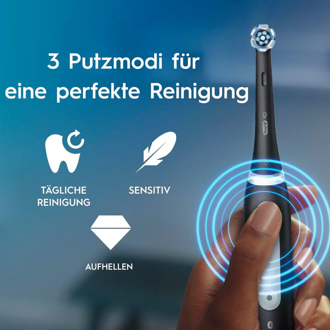 Oral-B iO Series 3 Elektrische Zahnbürste oder Electric Toothbrush, Doppelpack, 2 Aufsteckbürsten, 3