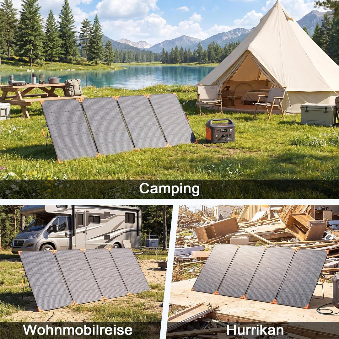 400W Bifaziales Tragbares Solarpanel, 33V Faltbares Solarladegerät, 400W