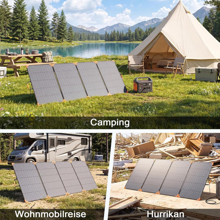 400W Bifaziales Tragbares Solarpanel, 33V Faltbares Solarladegerät, 400W