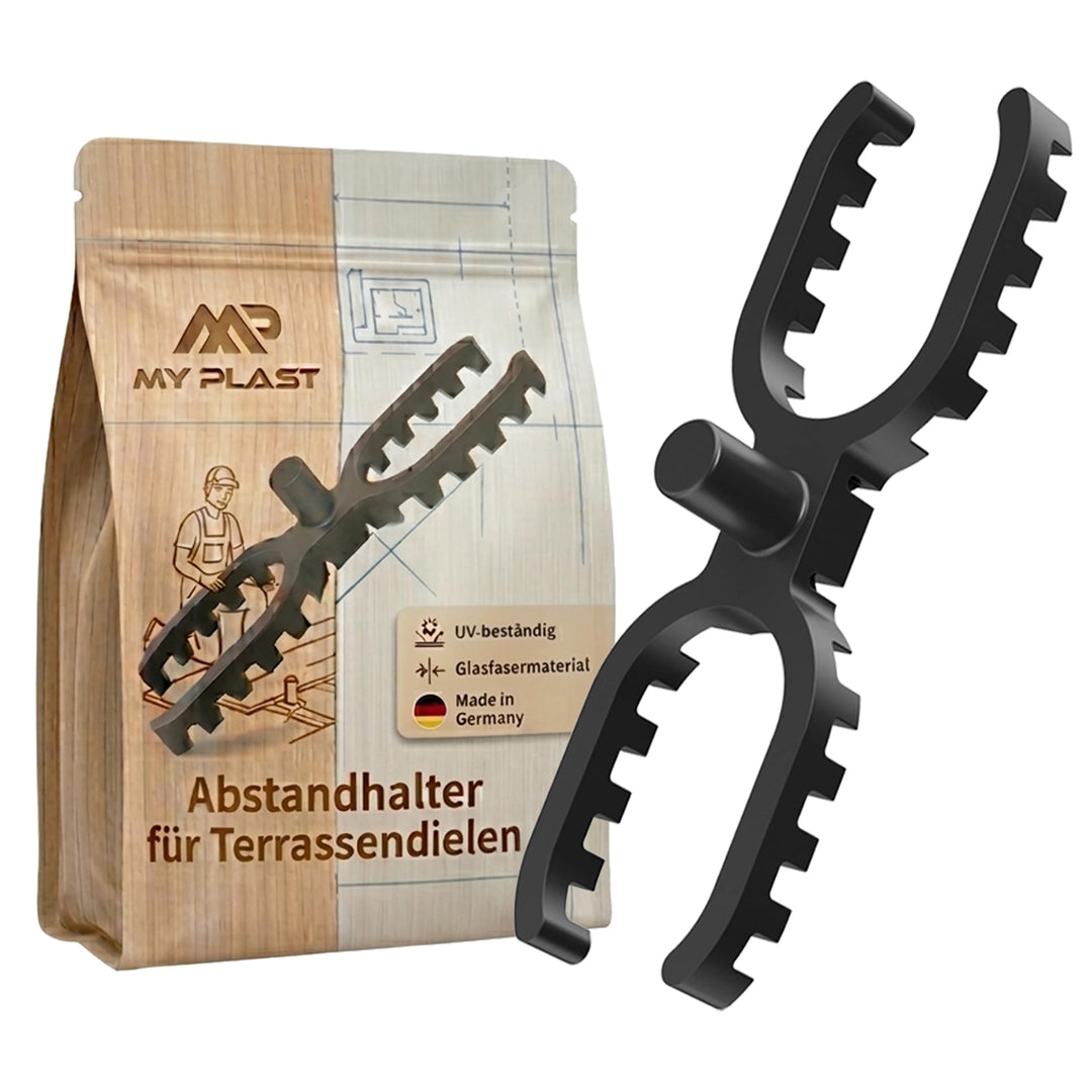 My Plast I 4 mm Fugenbreite - 700 Stück - offen geriffelt I Terrassen-Abstandhalter – hochwertiger D