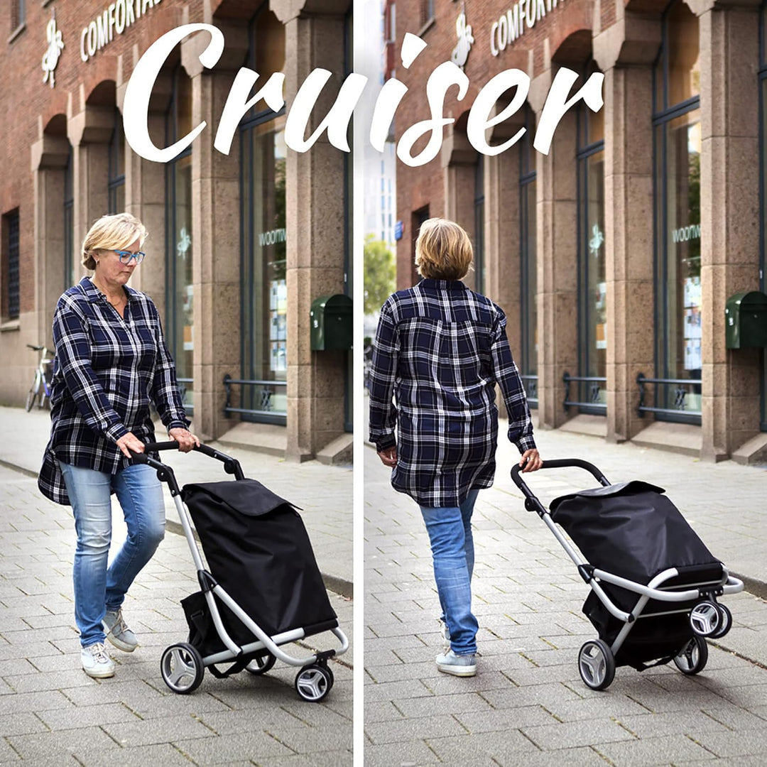 Cruiser Einkaufswagen Shoppingtrolley 59 Liter 3 Räder mit 14 ltr Kuhltasche (grün), 97 x 56 x 46cm,