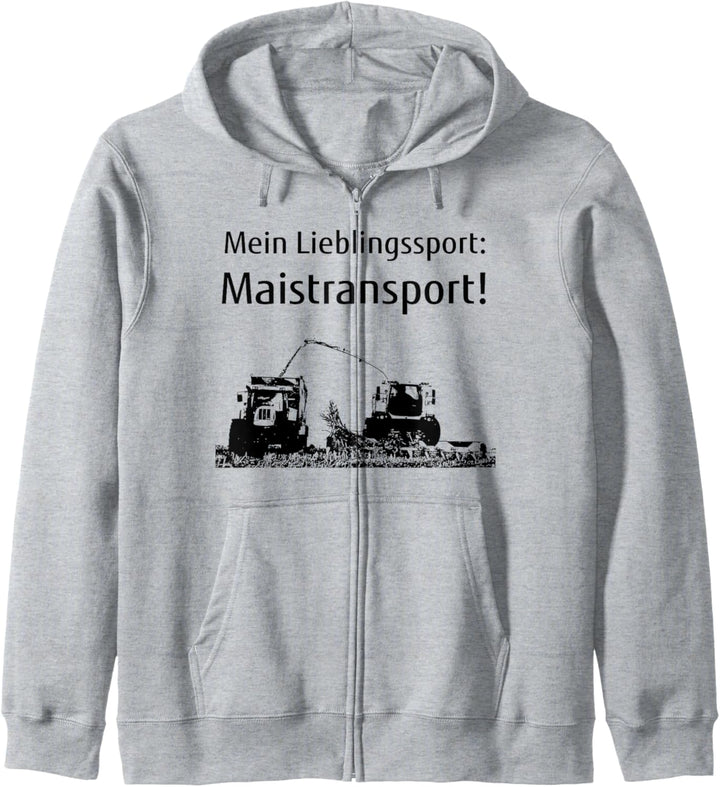 Mais häckseln Landwirt Bauer Lohner Traktor Maistransport Kapuzenjacke