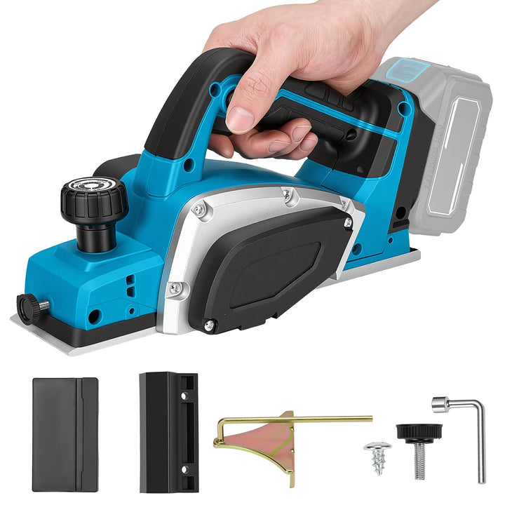 Elektrohobel 650w mit Bürstenloser Motor,Akku Hobel kompatibel mit Makita 18V,Elektrischer Handhobel