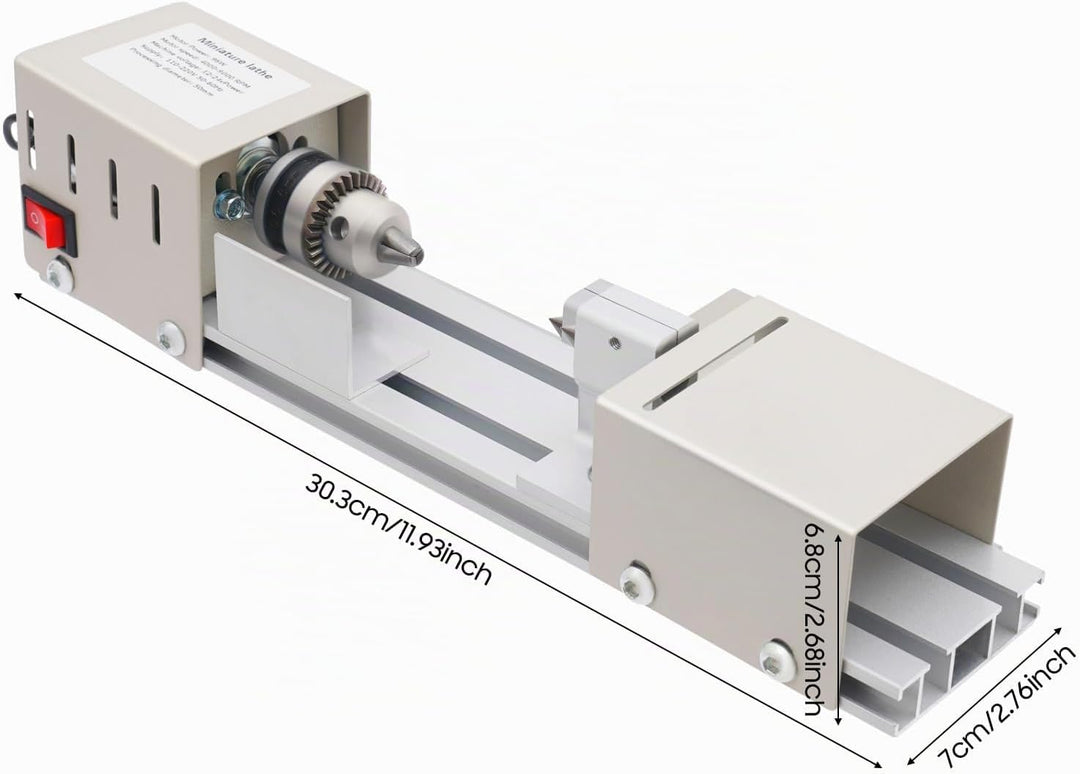 7Stufen Metalldrehmaschine,Mini Drehmaschine Drehbank Tischdrehbank Diy Holzbearbeitung Drechselbank