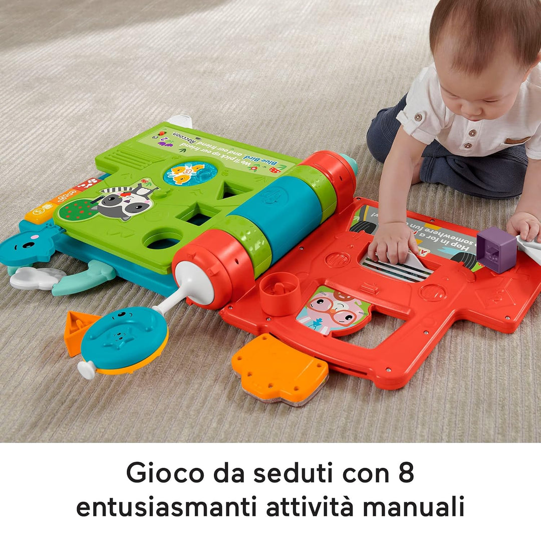 Fisher-Price HCL05 - Riesen Sitz & Steh Erlebnisbuch, italienische Version, ab 6 Monaten