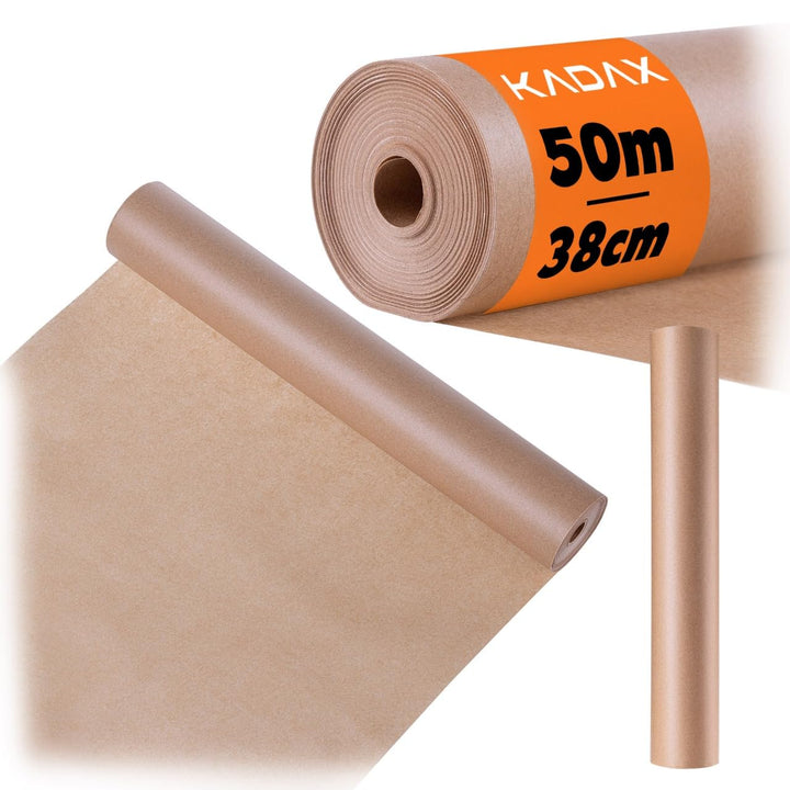 KADAX Backpapier auf Rolle, 38 cm x 50 m, Pergamentpapier mit beidseitiger Silikonbeschichtung, anti