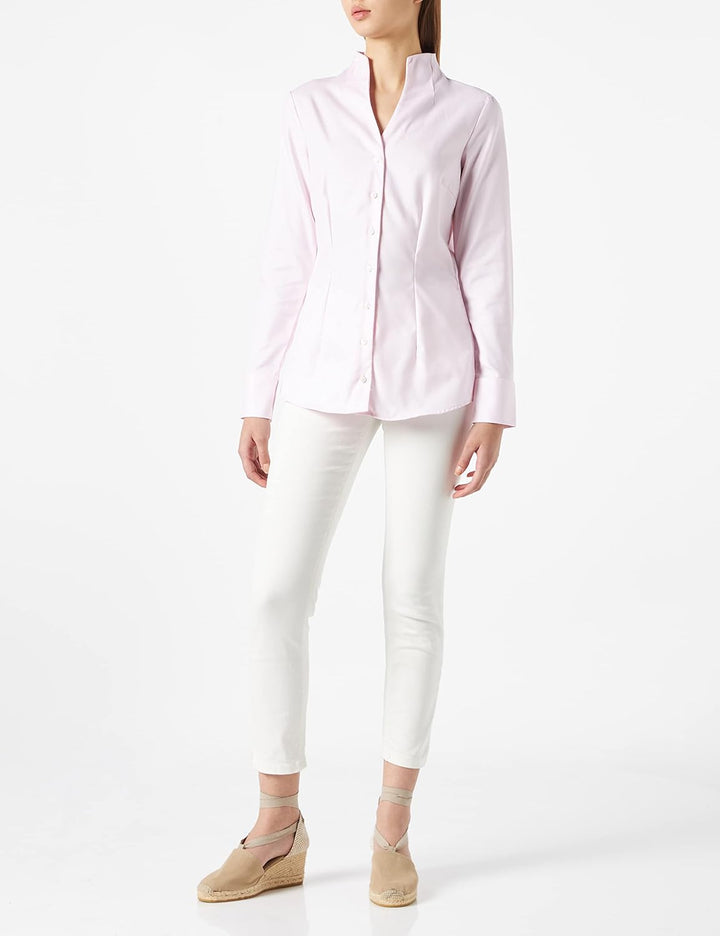 Seidensticker Damen Bluse - City Bluse - Bügelleicht - Kelchkragenbluse - Slim Fit - Langarm - 100%
