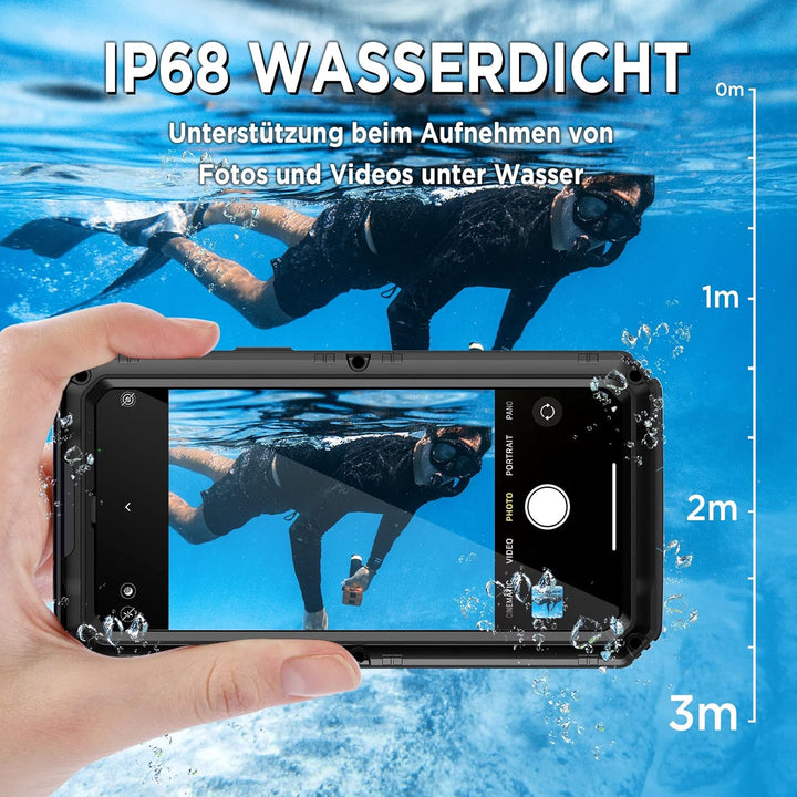 Beeasy für iPhone 14 Plus Wasserdicht Outdoor Hülle (6,7"), Stossfest Panzerhülle Militär 360 Grad S