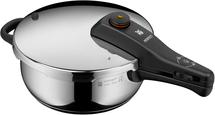 WMF Perfect One Pot Schnellkochtopf Induktion 3l, Dampfkochtopf, grosses Kochsignal, 2 Kochstufen, a