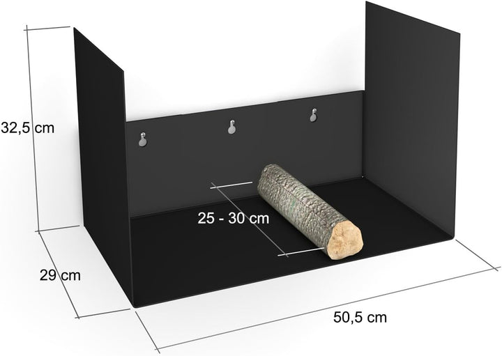home3000 Kaminholzregal aus Metall in schwarz - Ambiente und Charme im Wohnraum - Stück - auch für O