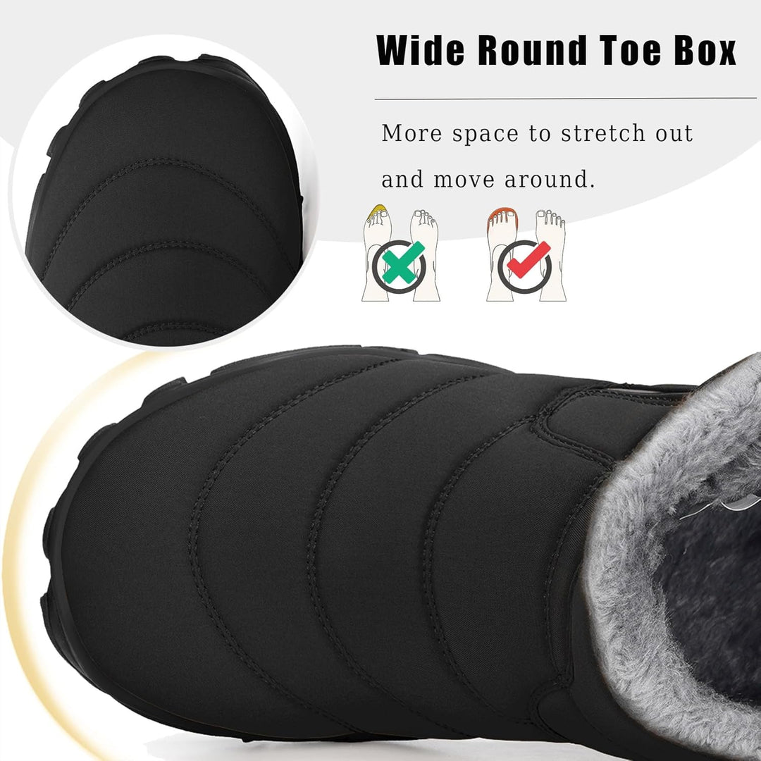 Sisttke Barfussschuhe Herren Gefüttert Winterschuhe Damen Warm Winterstiefel Winter rutschfeste Brei