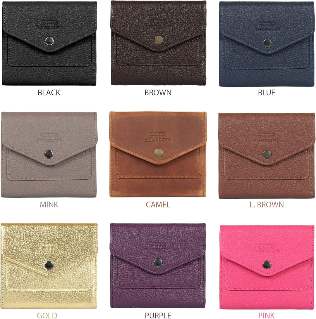 Otto Angelino Genuine Leather Envelope Style Wallet Camel, Camel