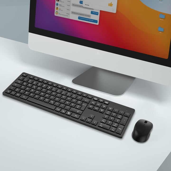 LeadsaiL K786 Tastatur Maus Set Kabellose, Tastatur und Maus, QWERTZ Deutsches Layout Funktastatur m