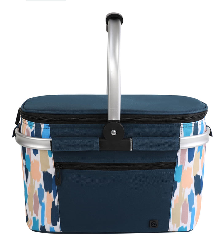 ALLCAMP 22L Einkaufskörbe Gross Isolierkorb Kühlkorb Kühltasche Picknickkorb Thermotasche Kühltasche