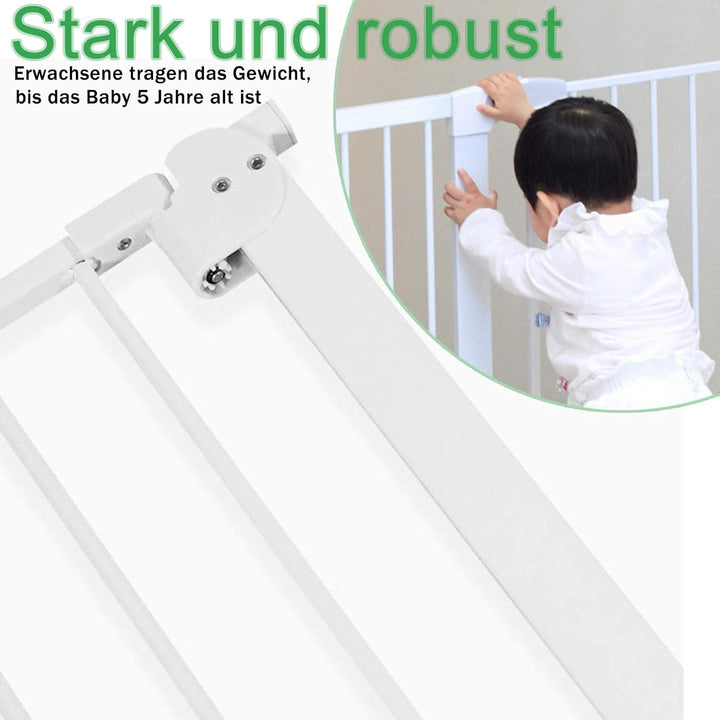 FIVMEN Treppenschutzgitter 80cm Türschutzgitter ohne Bohren N Stop Safety Tür- &amp; Treppengitter mit A