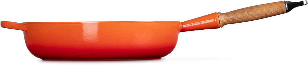 Le Creuset Signature gusseiserne Sautépfanne mit Holzgriff 28 cm Ofenrot, 20259280900422, Ofenrot