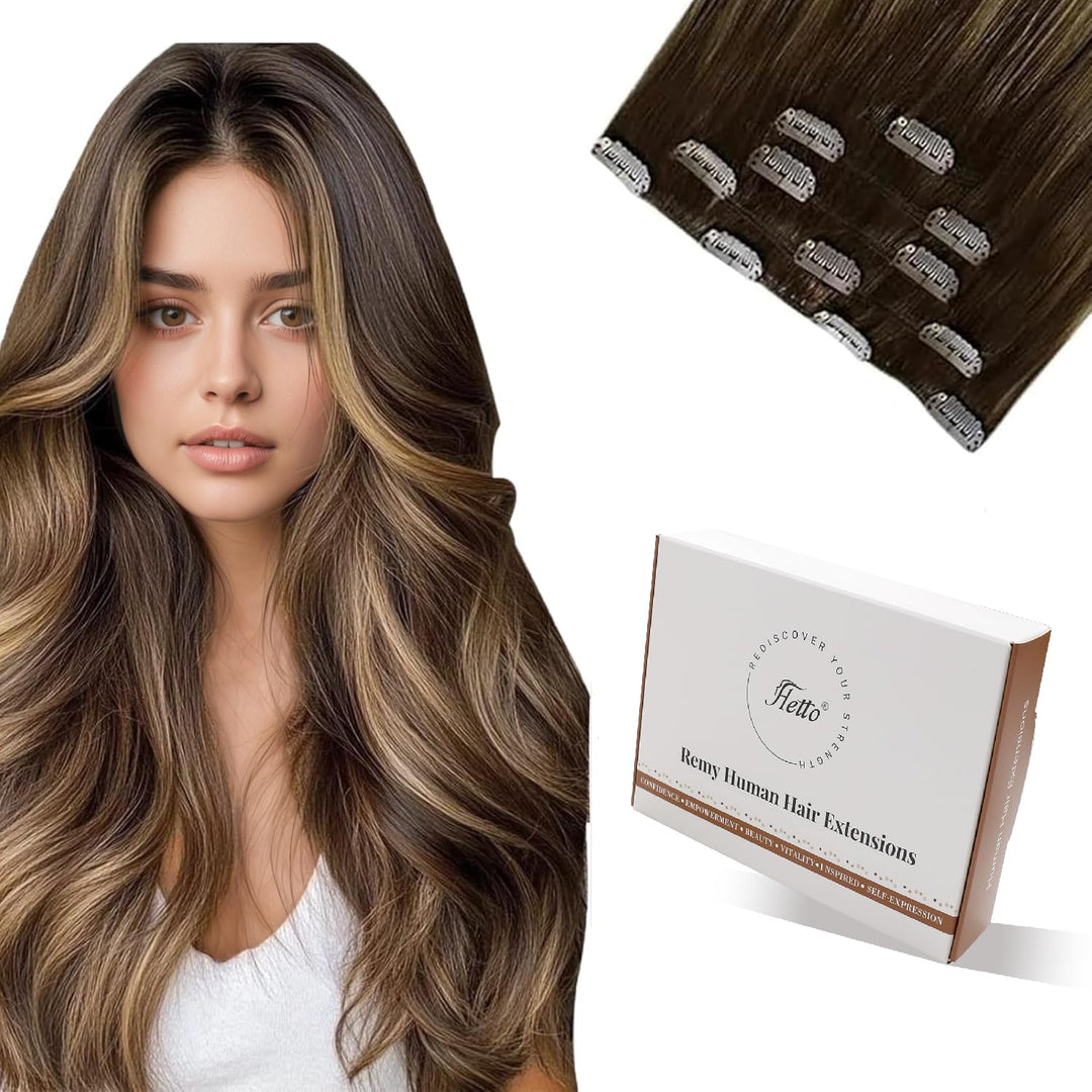 Hetto Echthaar Extensions Clip in Balayage Clip in Echthaar Extensions Remy Echthaar Clip in Haarver