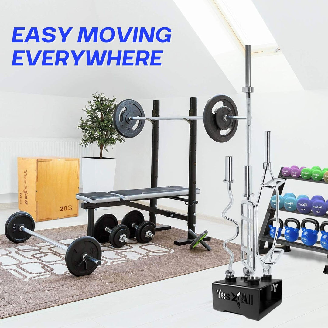 Yes4All Vertikale Langhantelständer für 50mm Langhantel - Home Gym Bar Holder Stand for Up To 9 Stag