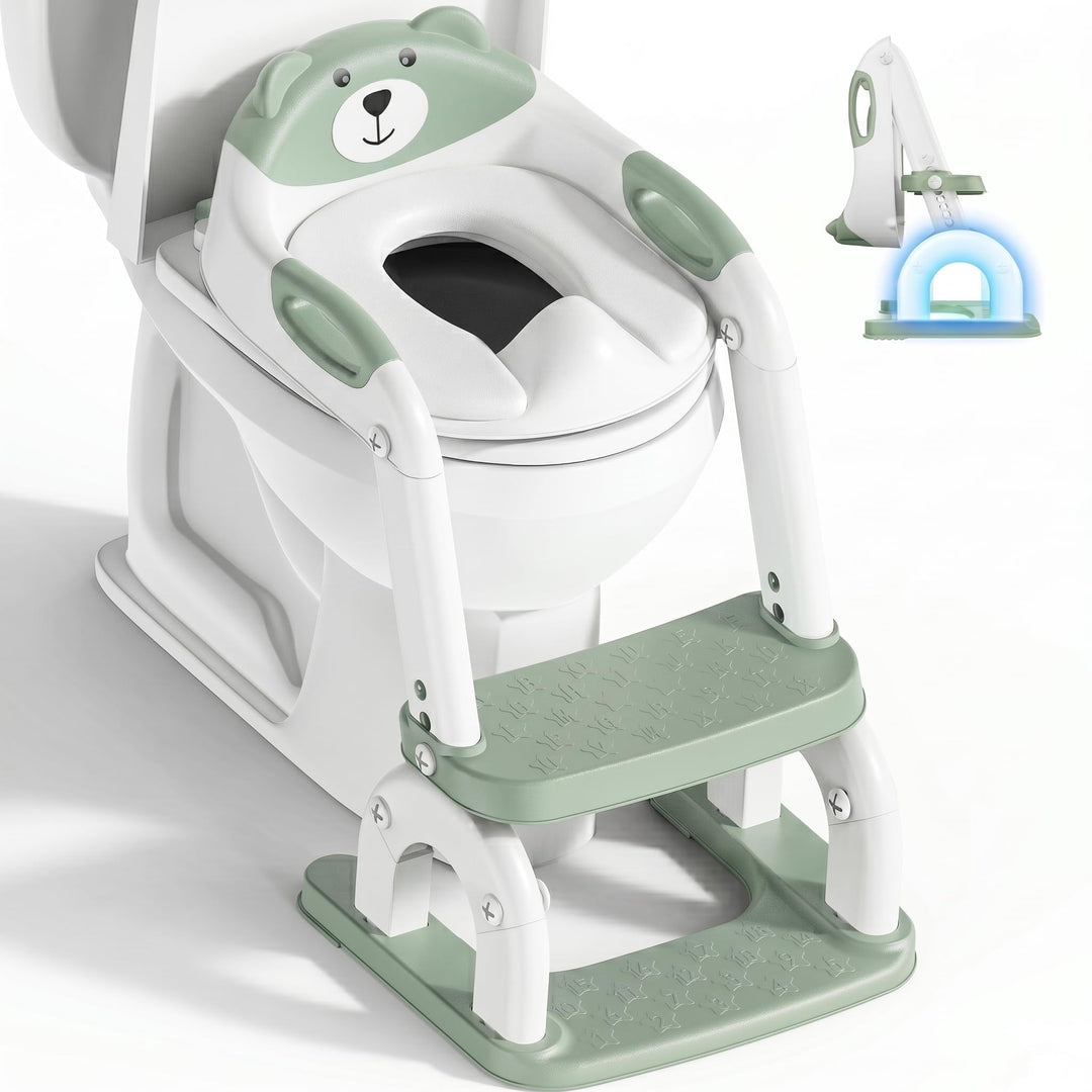 Toilettensitz Kinder mit Treppe, Upgraded WC Aufsatz für Kinder für Jungen und Mädchen, 2-in-1 Toile