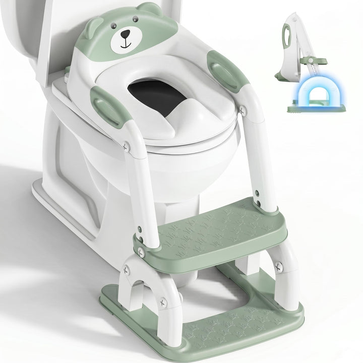 Toilettensitz Kinder mit Treppe, Upgraded WC Aufsatz für Kinder für Jungen und Mädchen, 2-in-1 Toile