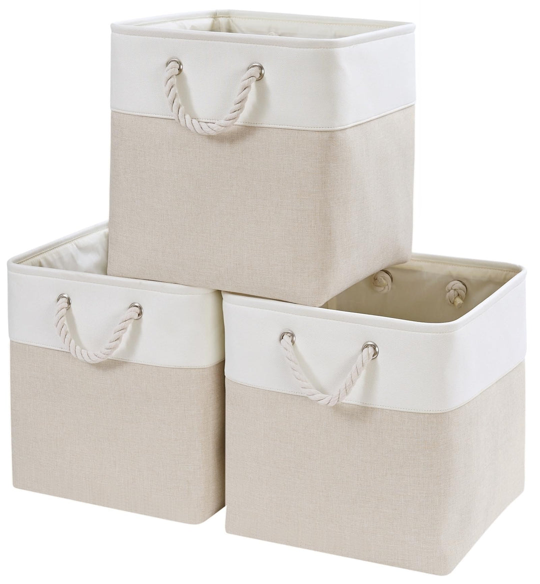Mangata 30x30x30cm Aufbewahrungsbox Stoff, Aufbewahrungskorb zum Organisieren von Kleidung und Spiel