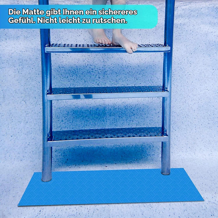 2 Stück Schwimmbadleitermatte,Pool schutzmatte,Anti Rutsch Leitermatte für Schwimmbäder,Schutzmatte