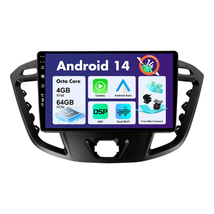 SXAUTO Android 12 IPS Autoradio Passt für Ford Tourneo/Ford Transit Custom (2013-2021) - Eingebaut C