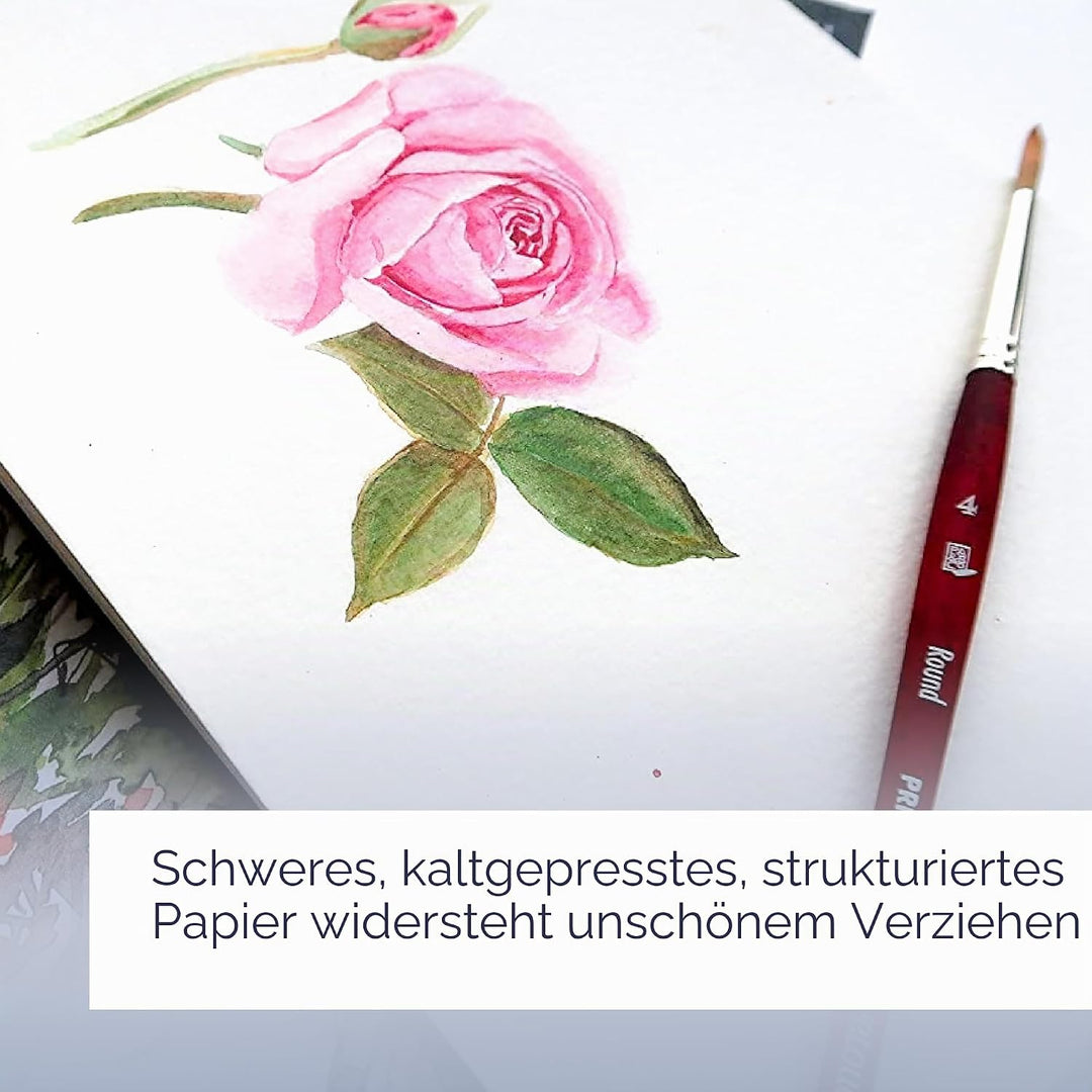 Canson C31200L003 Aquarellpapier, Papier, weiss A5 Querformat Montal, A5 Querformat Montal