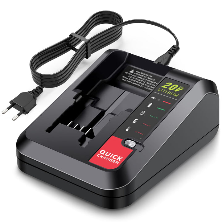 ASUNCELL 2A Li-ion Akku Ladegerät Kompatibel mit Black & Decker Lithium-Akku, 18V Schnell-Ladegerät