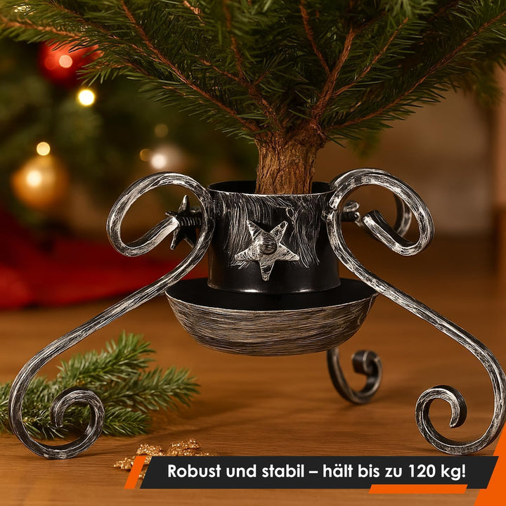 Christbaumständer Weihnachtsbaum Ständer - 40x40x20 cm - Weihnachtsbaumständer mit Wassertank - 120