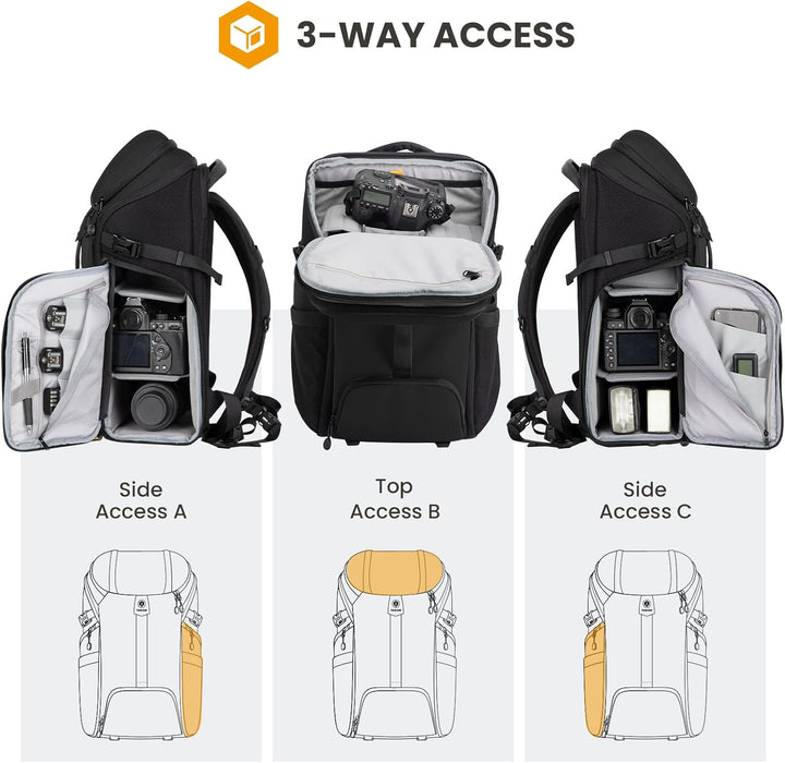 TARION Kamerarucksack Wandern Fotorucksack Gross Kamerarucksäcke Wasserfester Kamera Rucksack mit La