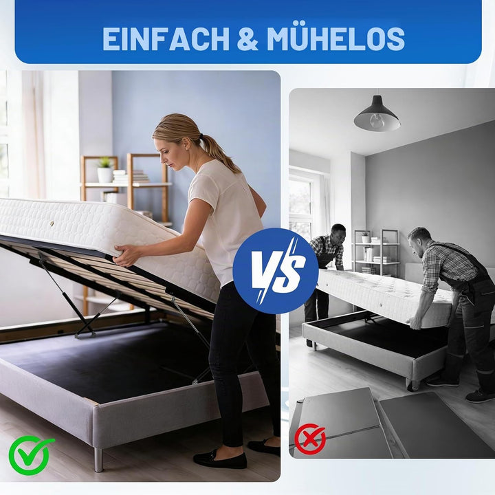 2 Stück Gasdruckfeder 500mm 445N/45Kg,L-Förmigen,Gasdruckdämpfer,Stossdämpfer Für Werkzeugkasten Woh