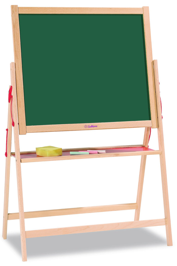 Eichhorn 100002578 - Magnettafel 35x56x87cm inkl. 10 Kreiden, 1 Schwamm, aus Buchenholz