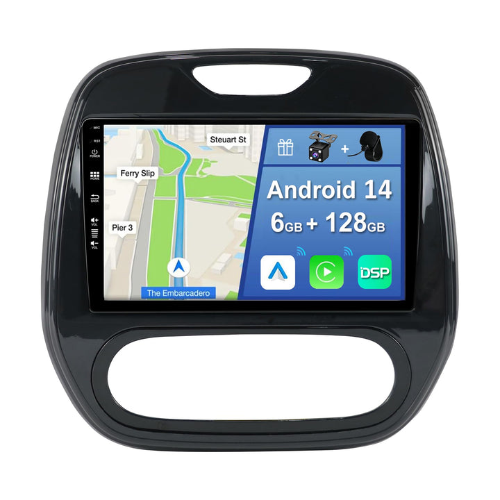 [6GB+128GB] Android 14 Autoradio für Renault Captur (2014-2019)-[Integriertes CarPlay/Android Auto/D