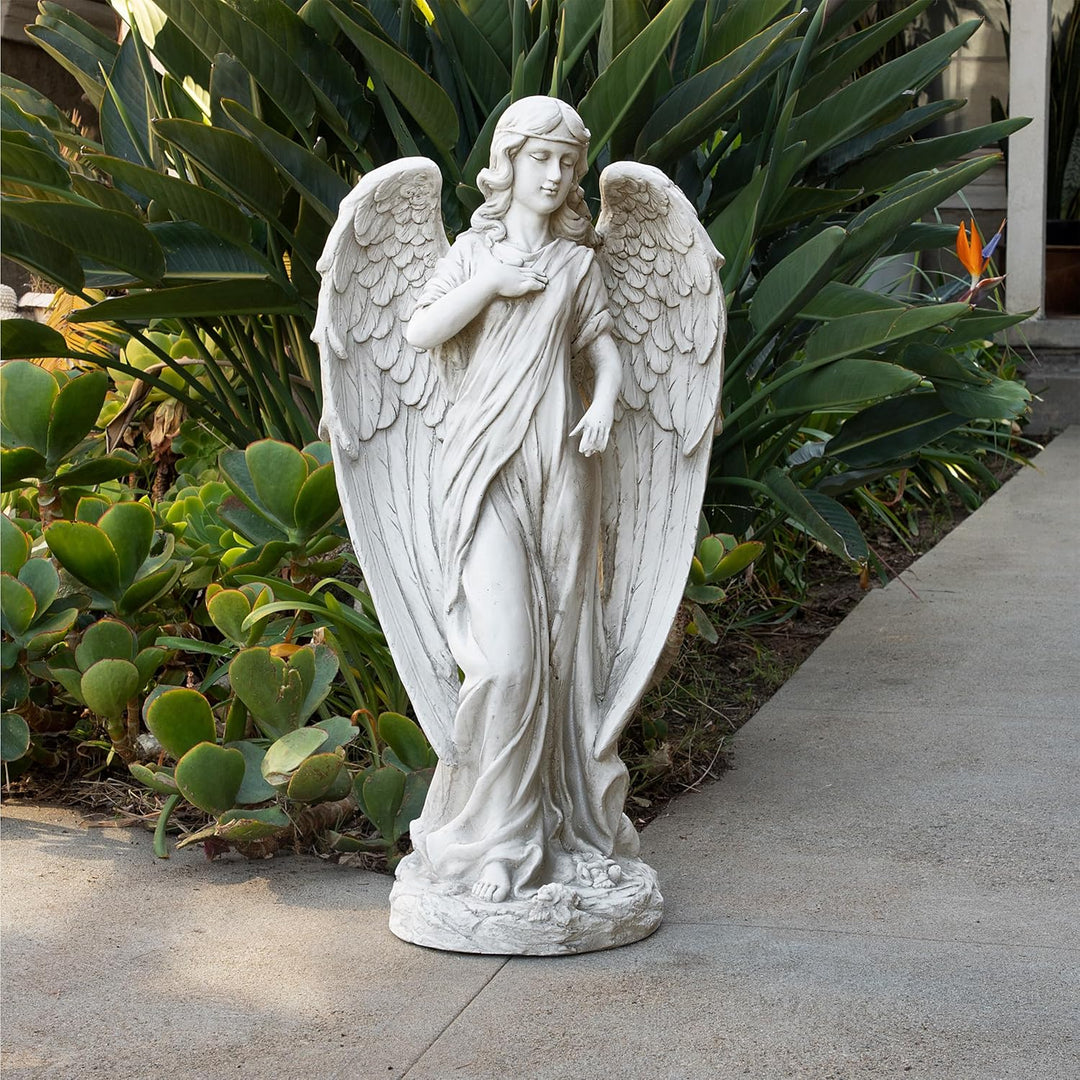 Alpine Corporation QFC104 Engelsstatue für den Aussenbereich, Garten, Terrasse, Deck, Veranda, Kunst