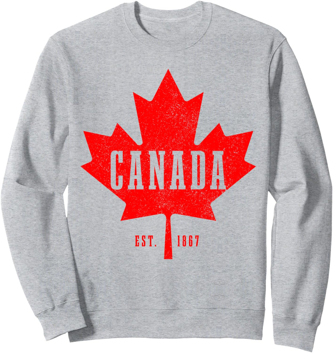 Kanada Est. 1867 Ahornblatt Kanadische Flagge Pride Roots Sweatshirt