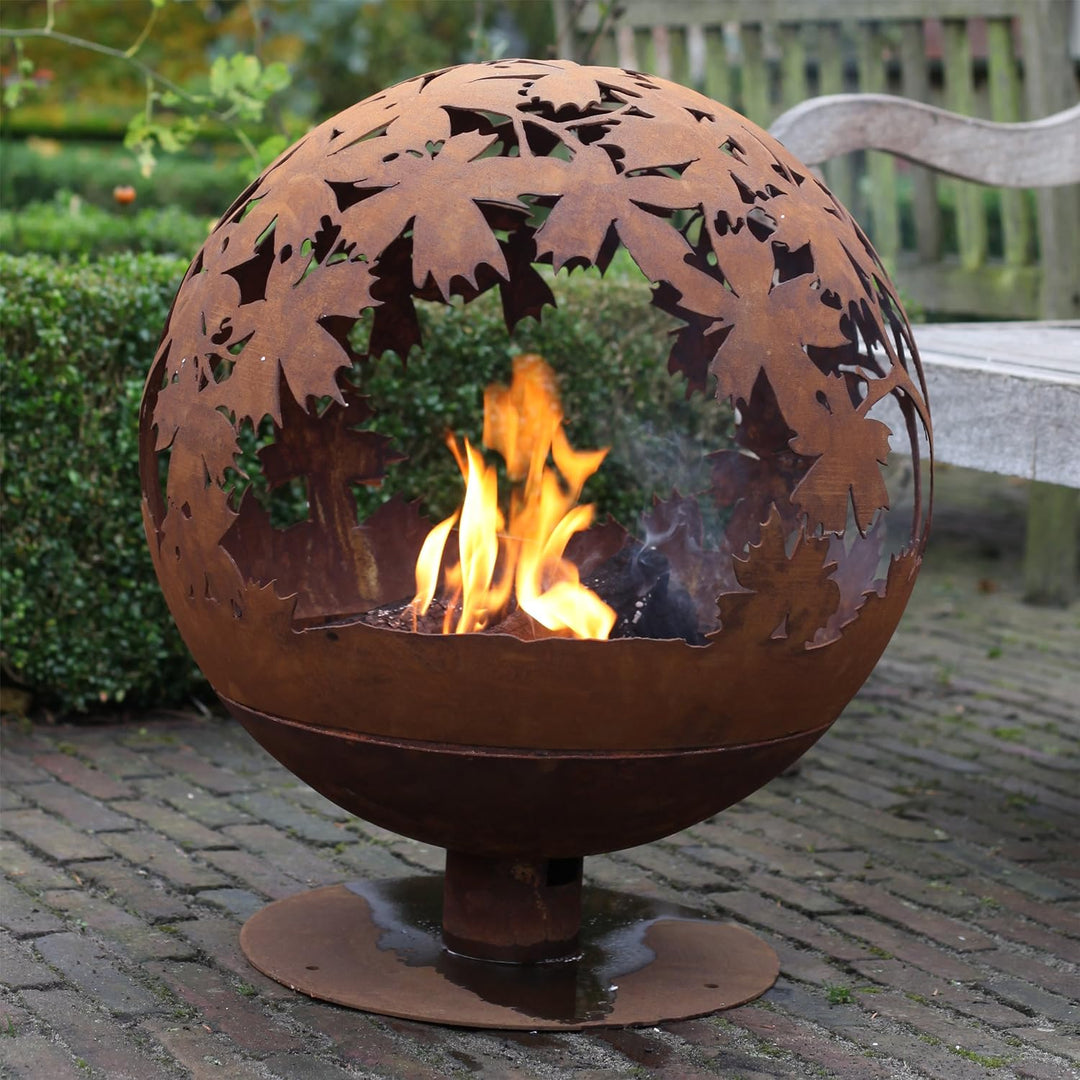 Esschert Design Esschert Rost-Optik Feuerball 58x58x66cm braun Metall Lagerfeuer Feuerschale Rot