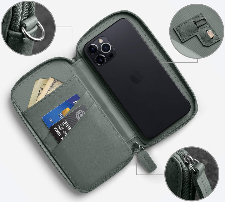 STILGUT Handytasche kompatibel mit iPhone 13 Mini, iPhone SE 2022 und andere Smartphones bis 5,4“, H