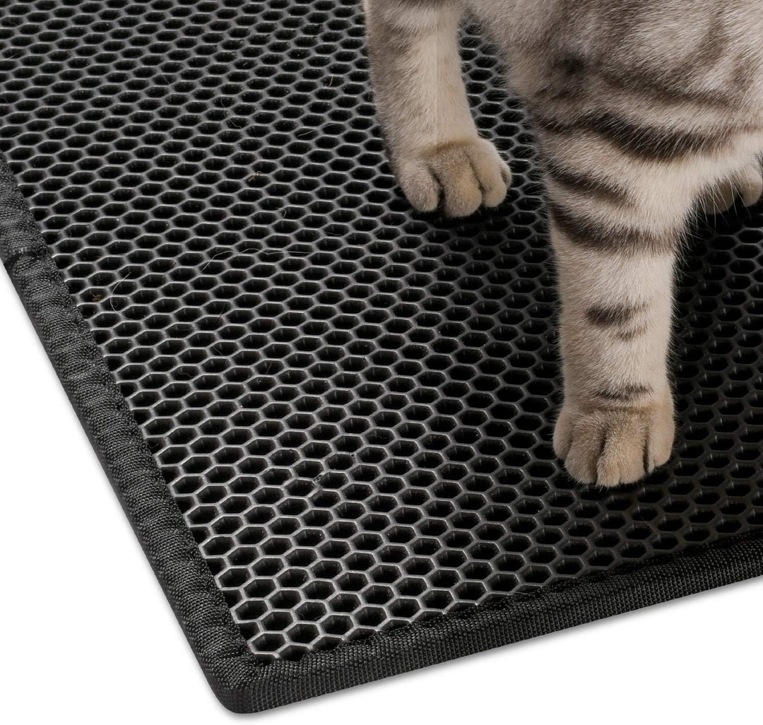Pieviev Katzenklo Matte, Katzenstreu Matte Katzenklo Unterleger Waben Design Katzenklo Vorleger wass