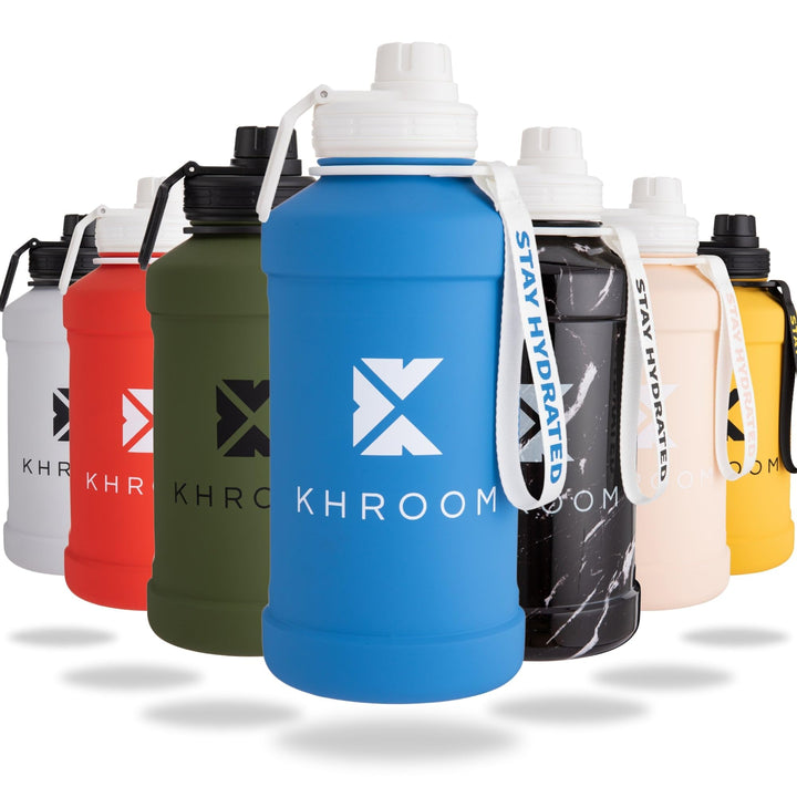 Khroom Edelstahl Trinkflasche 1,3L – Kohlensäure geeignet, BPA-frei, bruchsicher, ideal für Sport, G